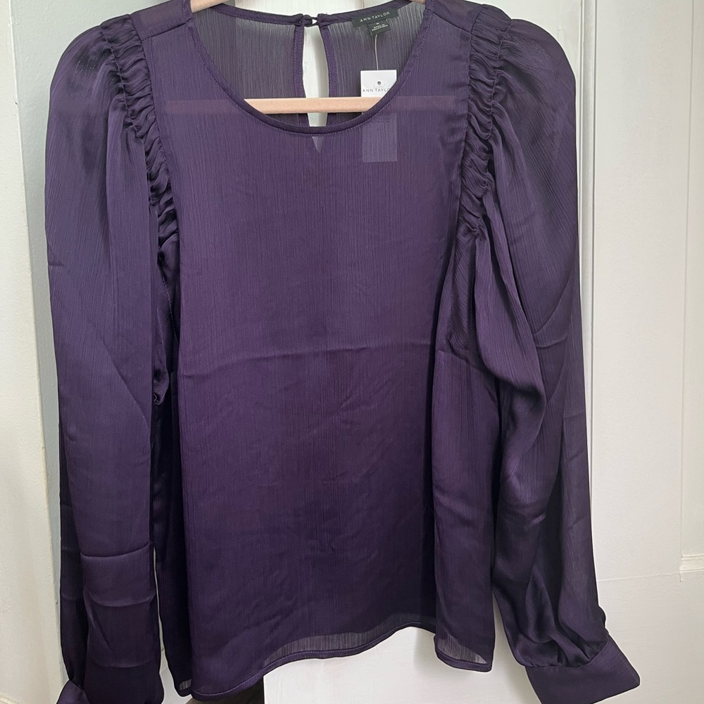 Ann Taylor plum blouse